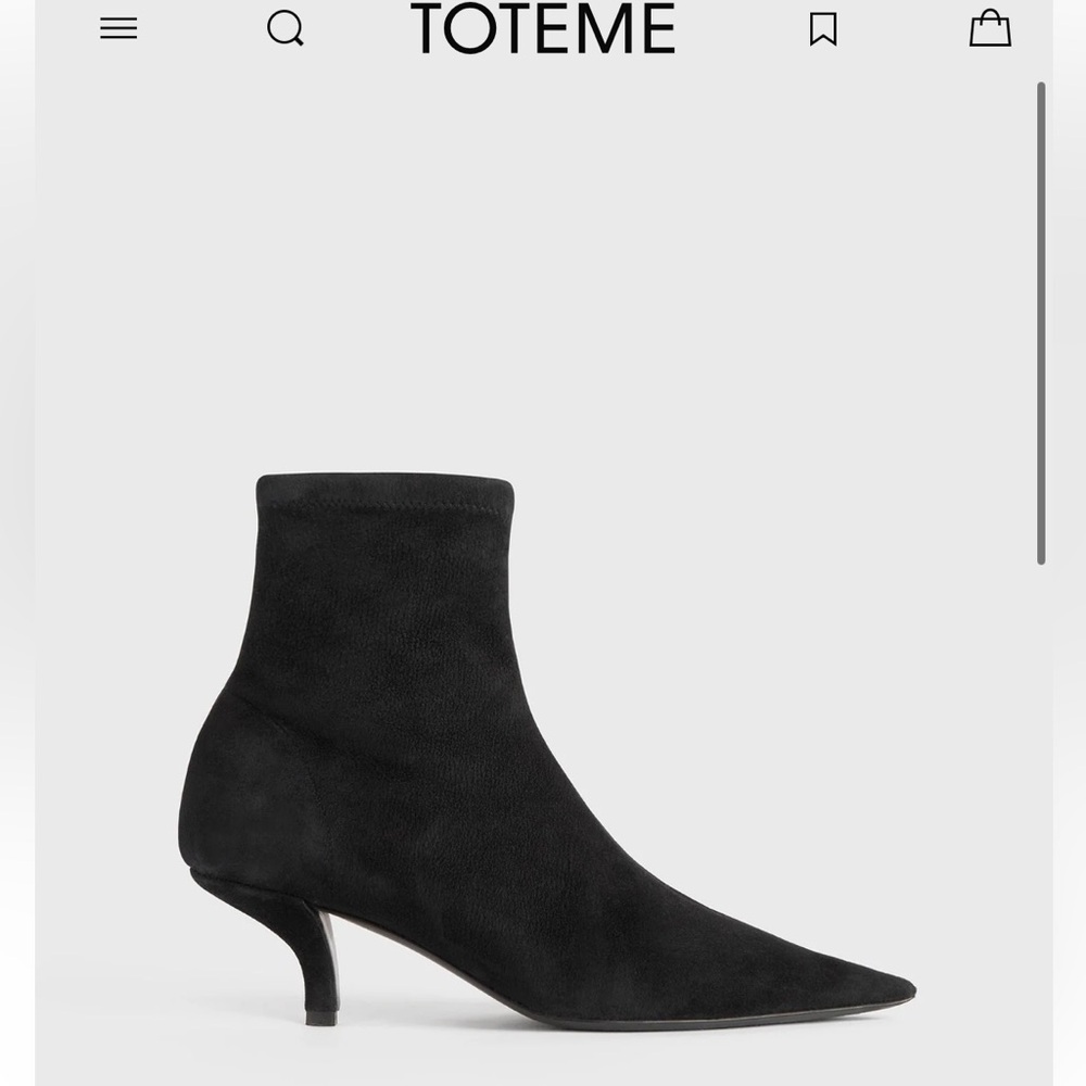 TOTEME 
Suede heeled sock boots black SIZE 38 
990 USD NEW - Picture 3 of 16